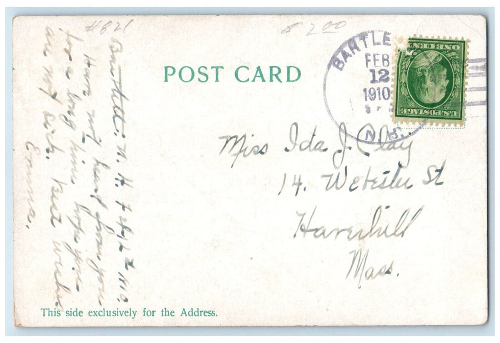 1910 East Boston Tunnel Train Railroad Bridge Boston Massachusetts MA Postcard