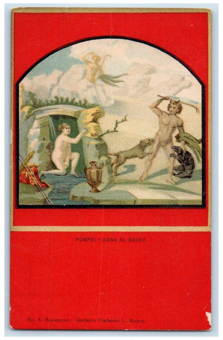 c1905 Pompei Diana Al Bagno Bathing Italy DC Unposted Antique Postcard