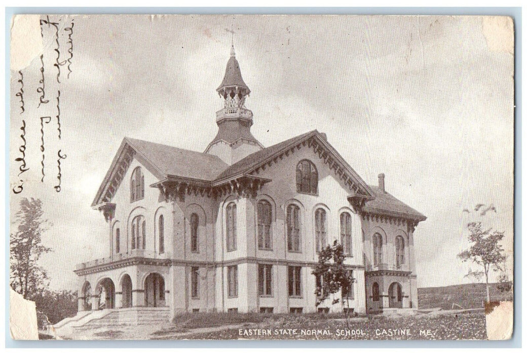 1907 Eastern State Normal School Castine Maine ME Posted Antique Postcard