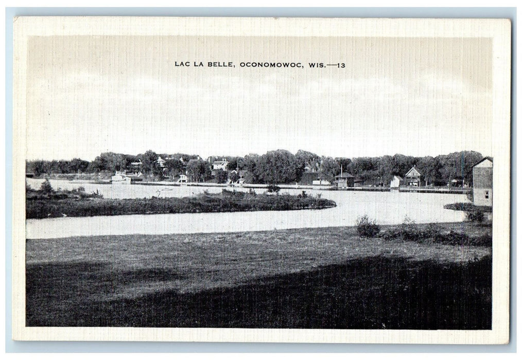 c1940's Panoramic View Of Lac La Belle Oconomowoc Wisconsin WI Vintage Postcard