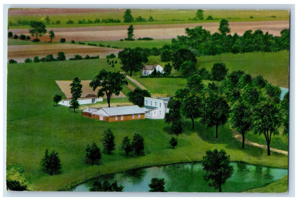 Bird's Eye View Of Church Of Christ Home For Aged Detroit Michigan MI Postcard