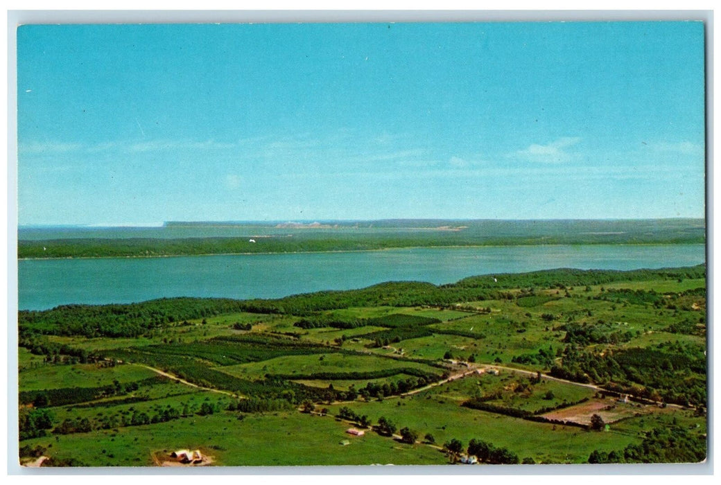 Aerial View Of Crystal Lake Between Frankfort And Beulah Michigan MI Postcard
