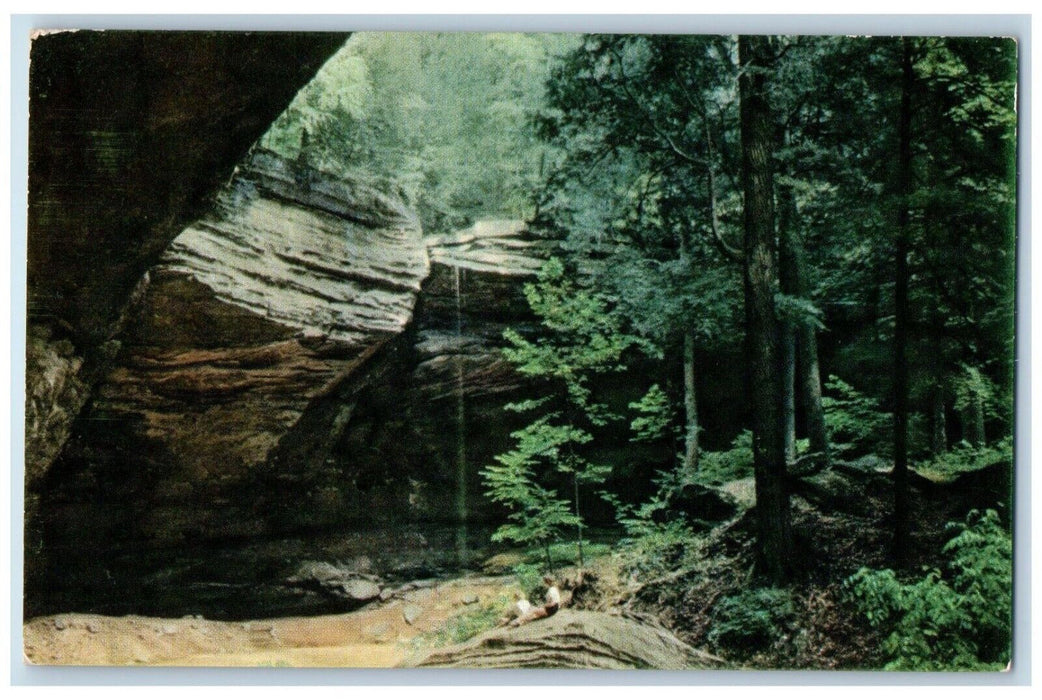 1960 Scenic View Ash Cave Hocking State Park Bloomingville Ohio Vintage Postcard