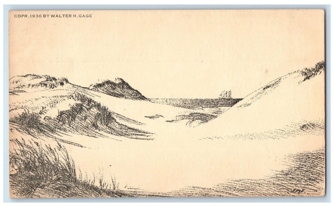 c1905 Sand Dunes View Provincetown Massachusetts MA Antique Unposted Postcard