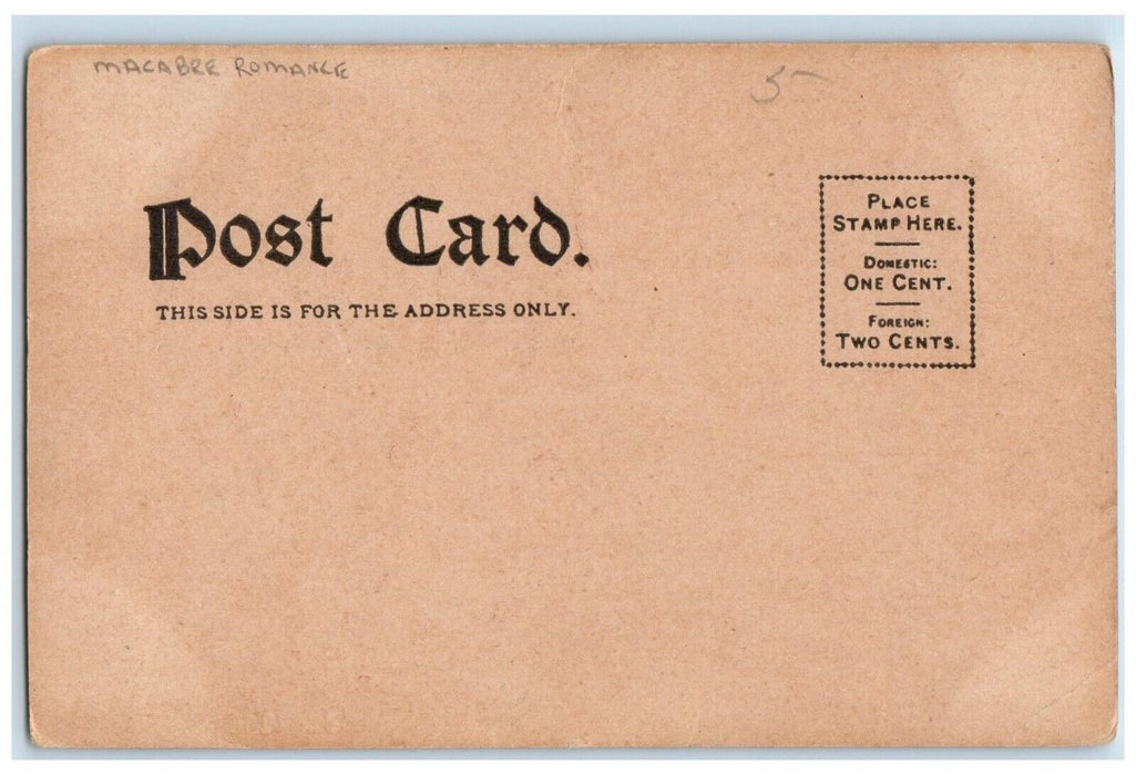 c1905 Boy I Am All Broken Up About You Macabre Romance Antique Postcard