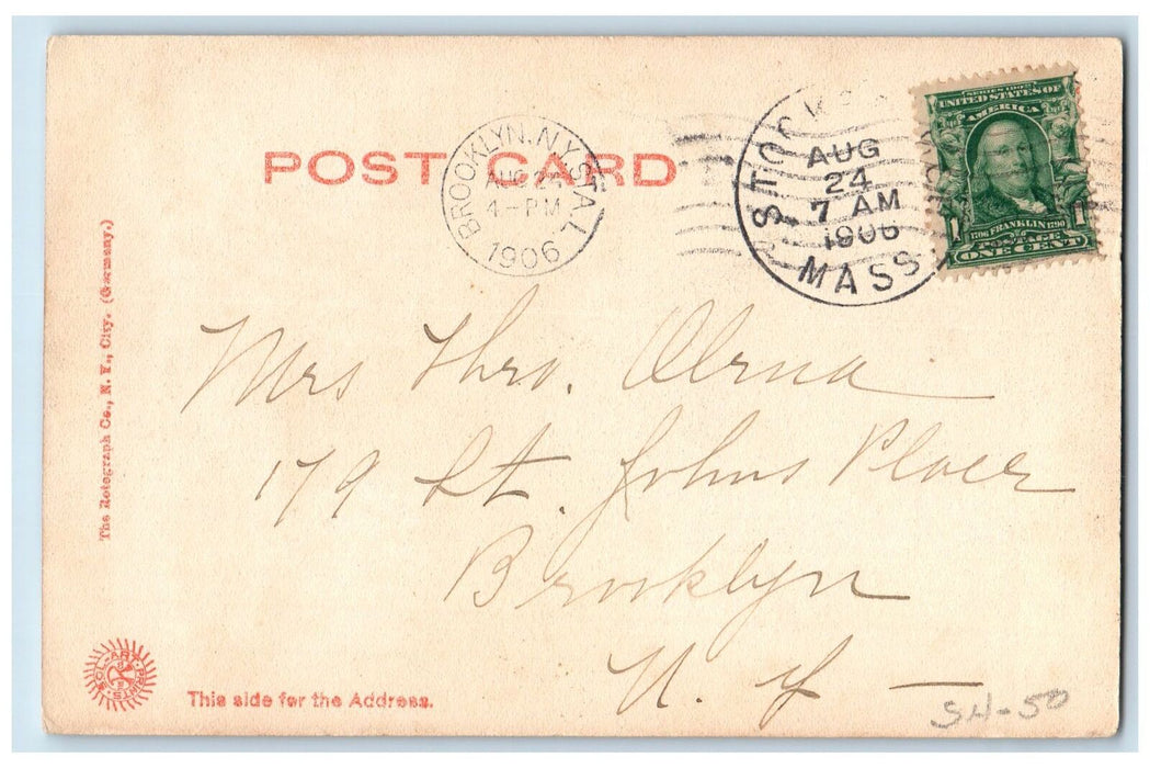 1906 The Housatonic River Fishing Lake Stockbridge Massachusetts MA Postcard