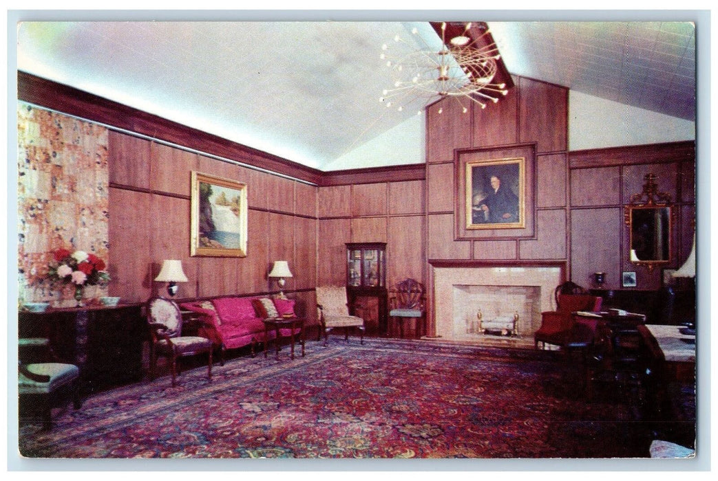 Frank Knox Conference Room Alma College Interior Scene Michigan MI Postcard