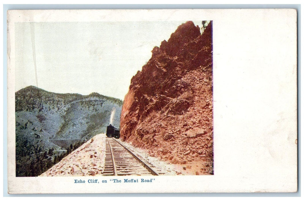c1910's Echo Cliff On The Moffat Road Rail Road Smokestacks Colorado CO Postcard