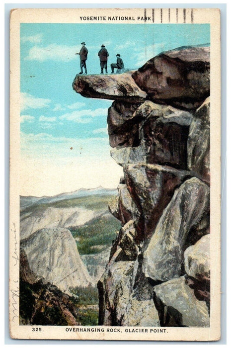 1924 Glacier Point Cliff Yosemite National Park California CA Posted Postcard