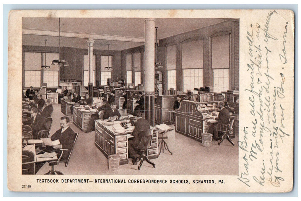 Textbook Department International Correspondence Schools Scranton PA Postcard