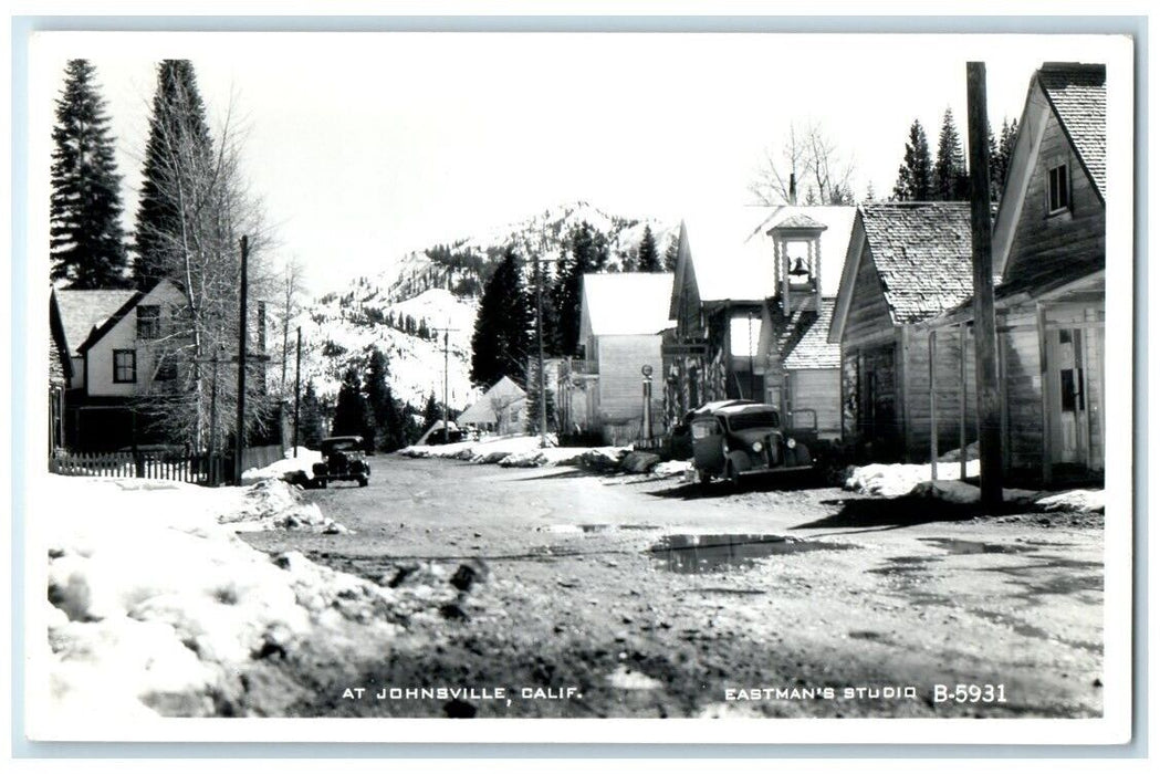 c1940's Main Street Store Church View Eastman Johnsville CA RPPC Photo Postcard