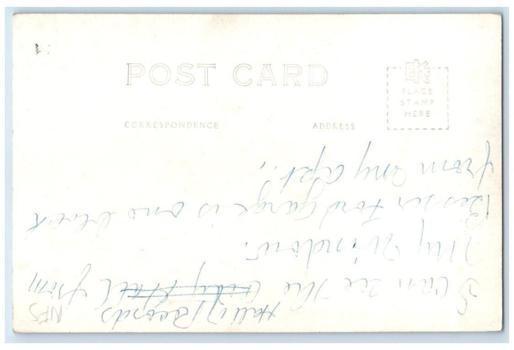 c1940's Multiview Main Street Hall Records School Yreka CA RPPC Photo Postcard