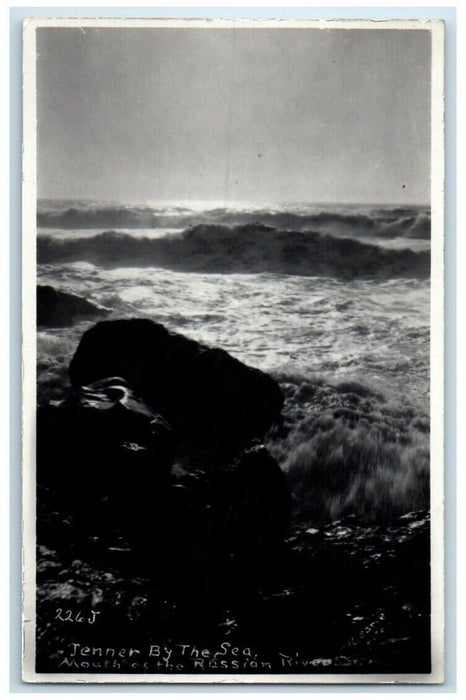 c1910's Russian River Mouth View Jenner By The Sea CA RPPC Photo Postcard