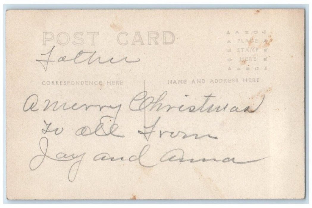 c1910's Children Native American Indian Theater Group RPPC Photo Postcard