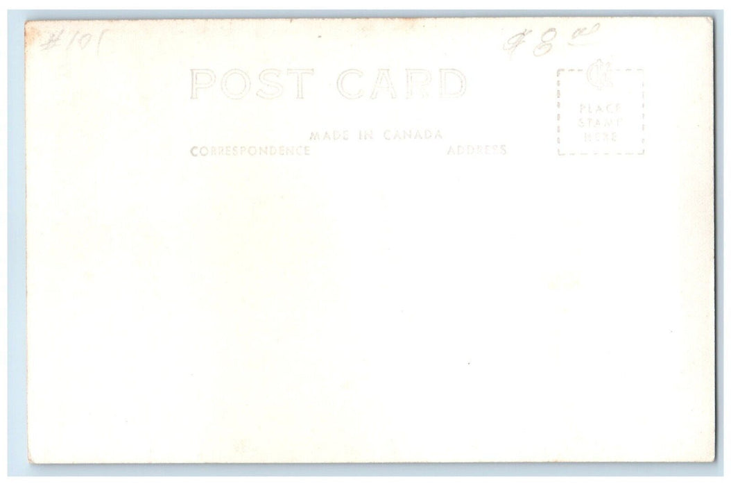 Backs Up Hill Without Power Magnet Hill New Brunswick Canada RPPC Photo Postcard