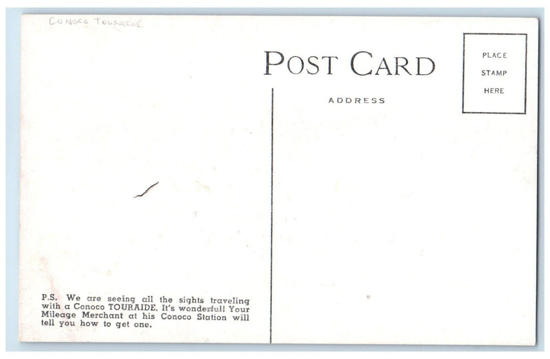 c1910 Scotts Bluff National Monument Conoco Touraide Nebraska Vintage Postcard