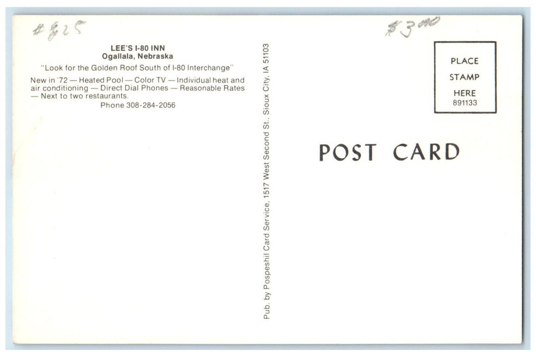 c1960 Lee's I-80 Inn Multi-View Ogallala Nebraska NE Vintage Unposted Postcard