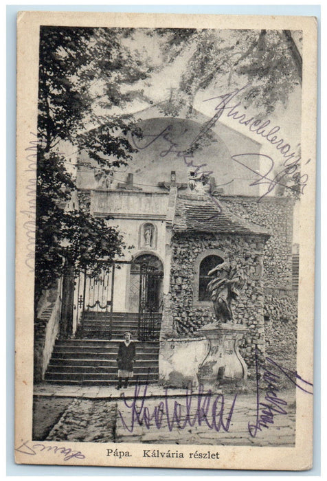 c1940's Calvary Resolution Papa Veszprém County Hungary Posted Postcard