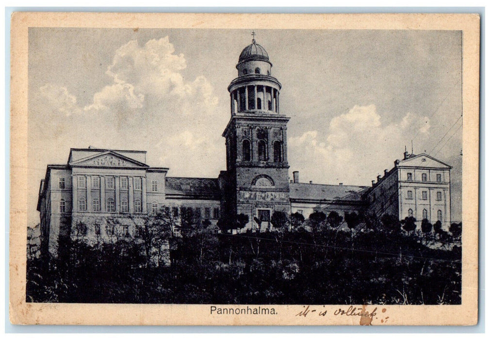 1931 View of Building in Pannonhalma Győr-Moson-Sopron County Hungary Postcard