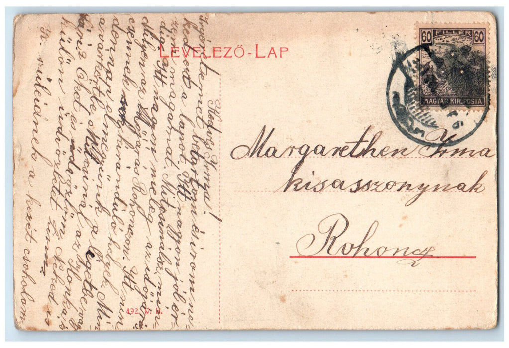 c1910 Fo-ter Greetings From Paparol Veszprém County Hungary Postcard