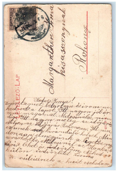 c1910 Fo-ter Greetings From Paparol Veszprém County Hungary Postcard