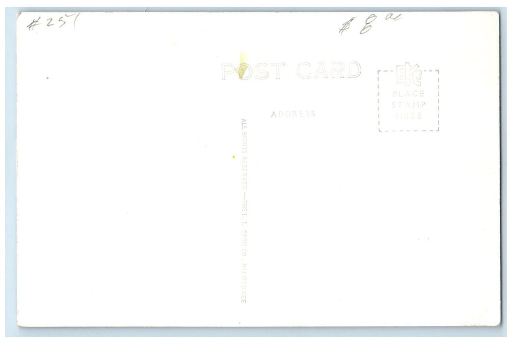 c1940's School Buildings Car Madison Nebraska NE RPPC Photo Vintage Postcard