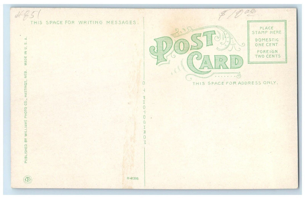 c1910 Hastings Avenue Looking North First Street Hastings Nebraska NE Postcard