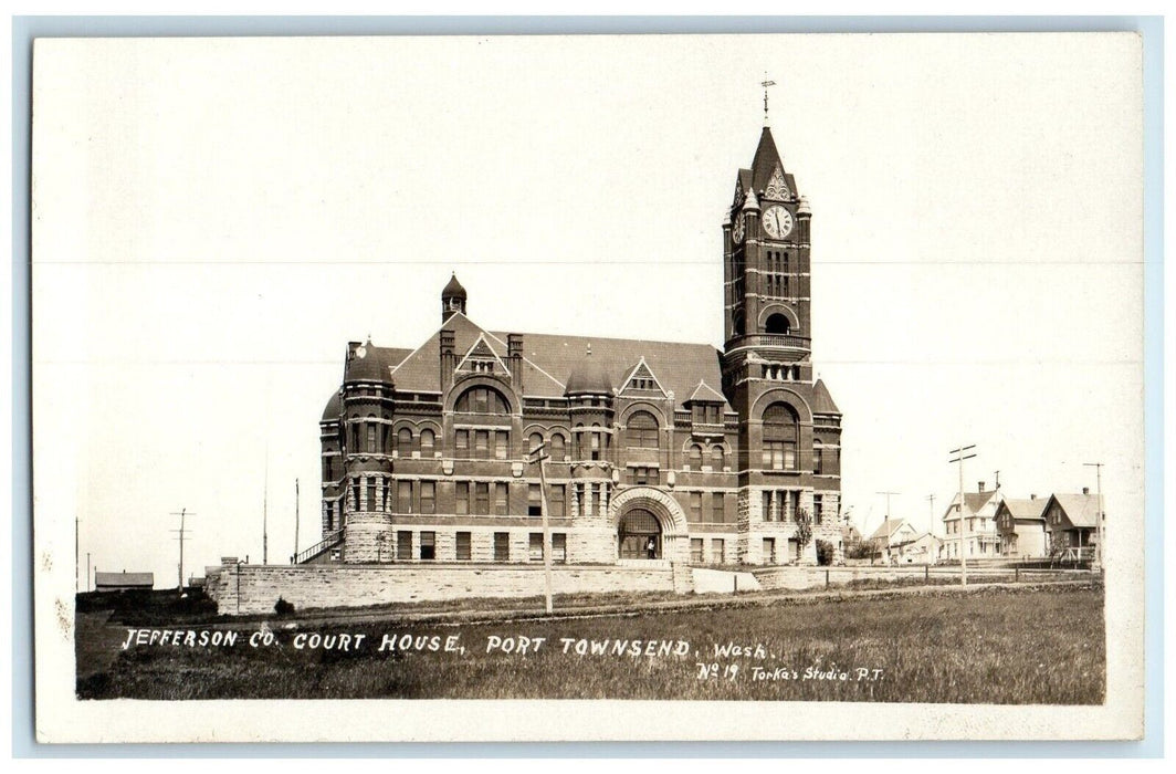 c1910s Jefferson Co. Court House Port Townsend Washington WA RPPC Photo Postcard