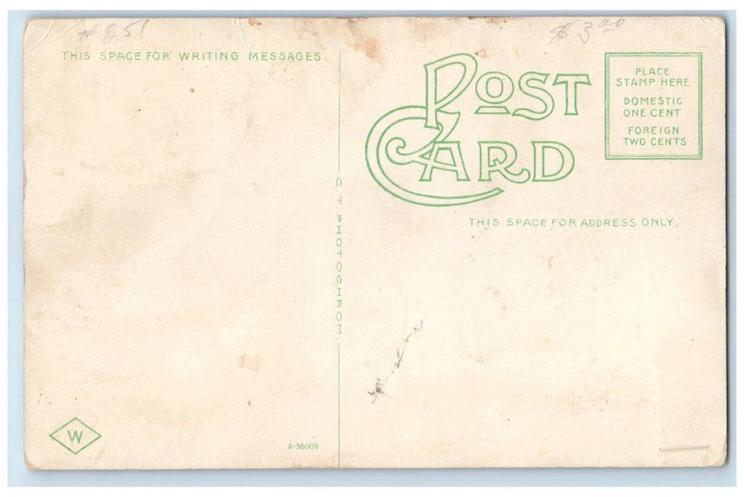 c1910 Second Street Night Moonlight Buildings Hastings Nebraska Vintage Postcard