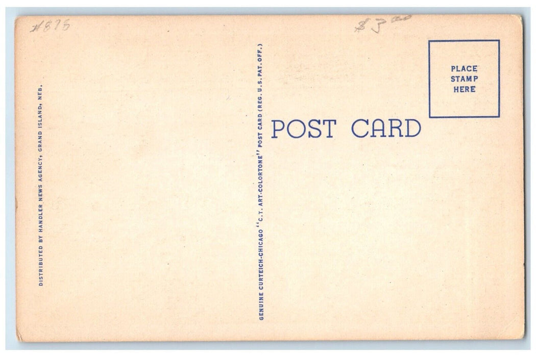 c1940 Birds Eye View Spencer Park  Hastings Nebraska NE Vintage Antique Postcard