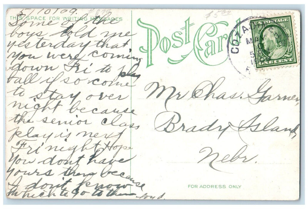 1909 Lindell Hotel Building Horse Carriage Lincoln Nebraska NE Unposted Postcard