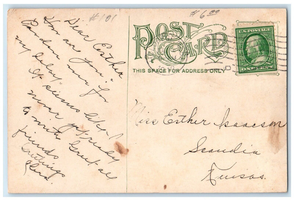 1912 Front View Holdredge Opera House Building Holdredge Nebraska NE Postcard