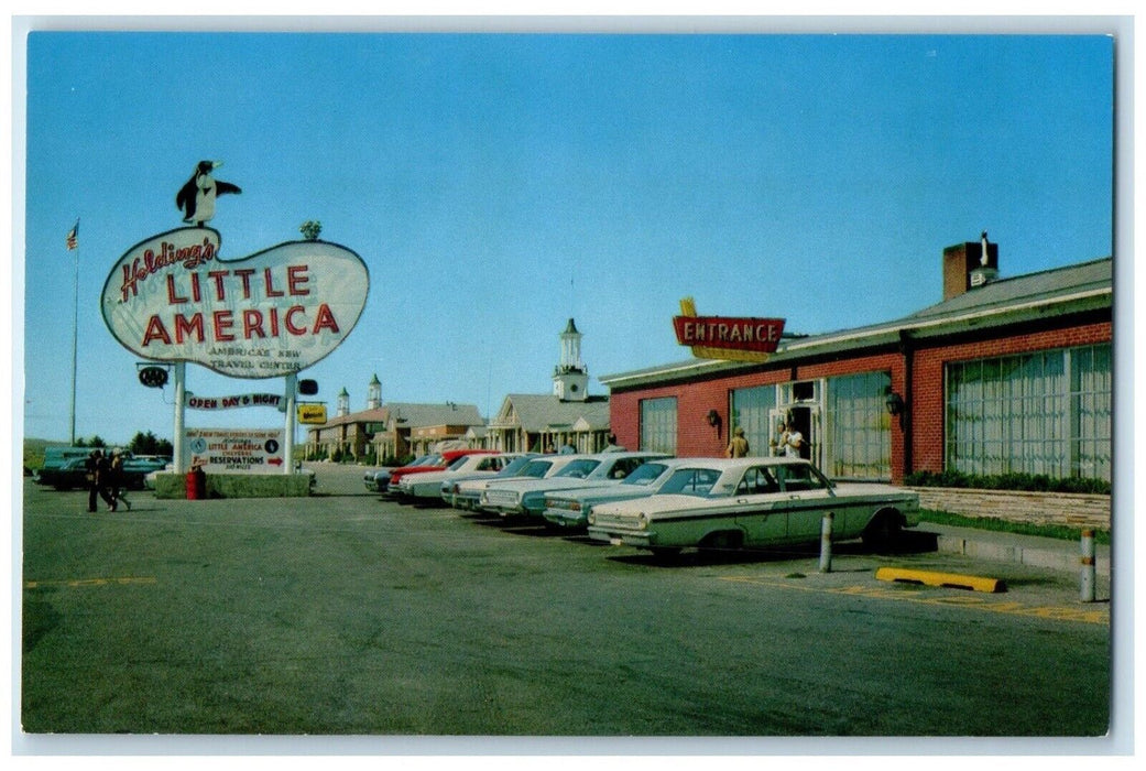 c1960 Holding's Little American Queen Highways Classic Cars Wyoming WY Postcard