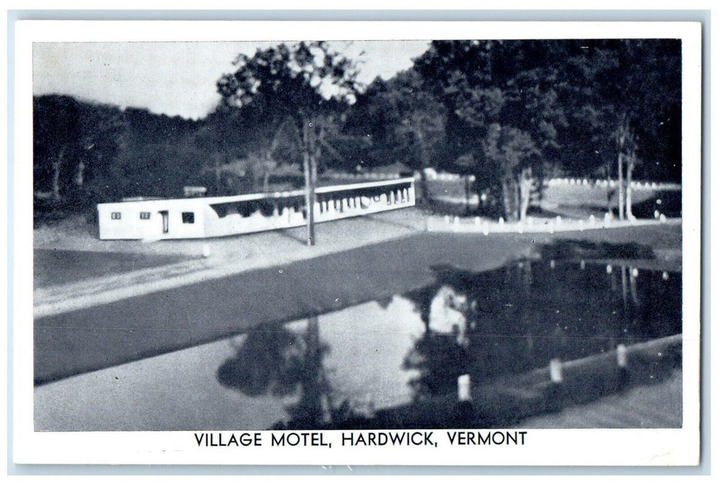 c1940 Village Motel Motel Hotel Exterior Building Hardwick Vermont VT Postcard