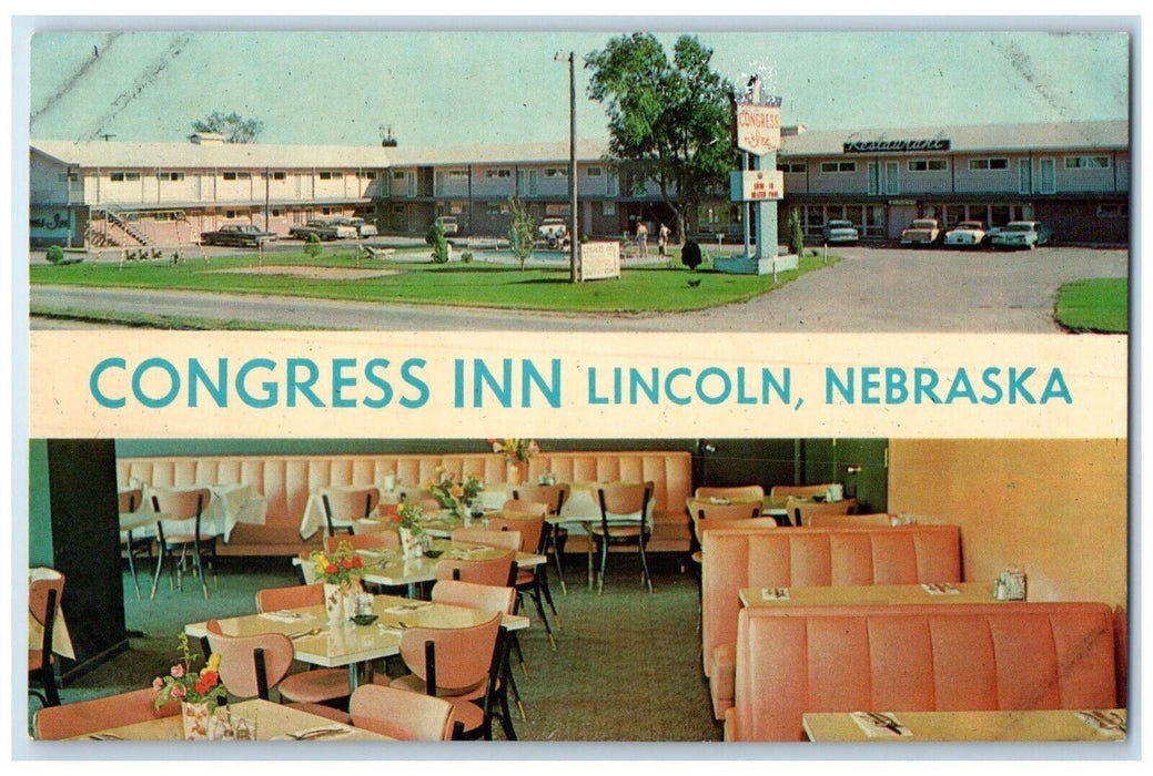 1966 Congress Inn Multi-View Hotel Lincoln Nebraska NE Vintage Unposted Postcard