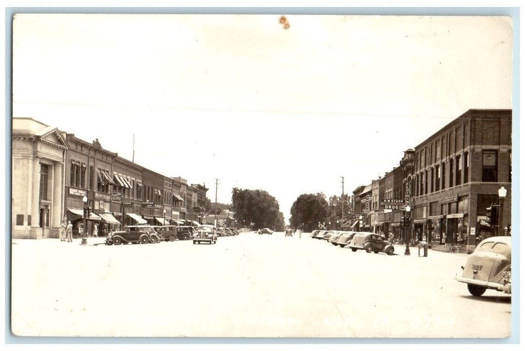c1930s South Lake Avenue Theater Bar Cafe Storm Lake Iowa IA RPPC Photo Postcard