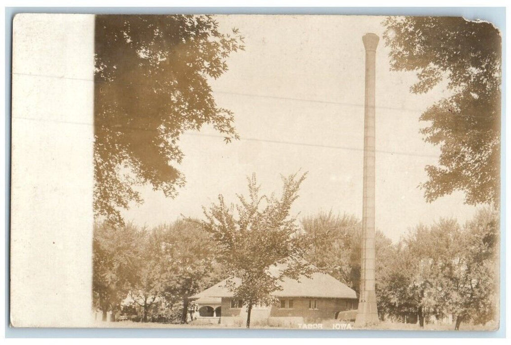 c1910's Experimental Heating Station View Tabor Iowa IA RPPC Photo Postcard