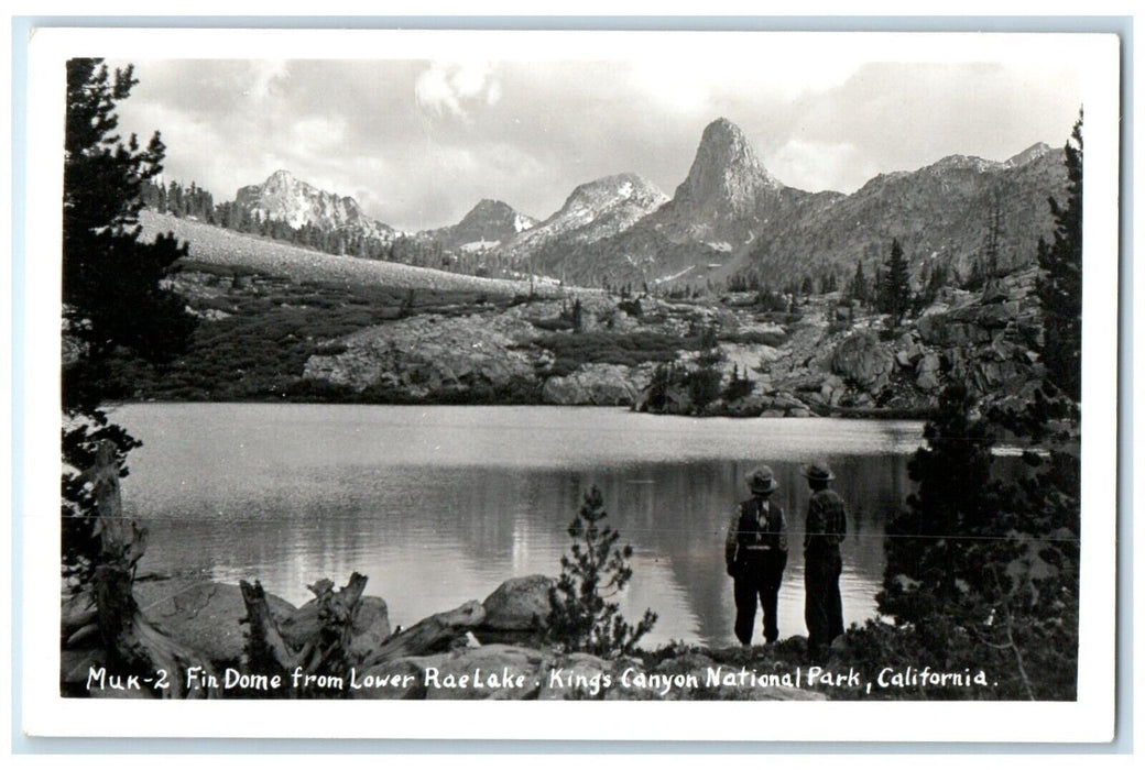 Fin Dome From Lower Raelake Kings Canyon National Park CA RPPC Photo Postcard