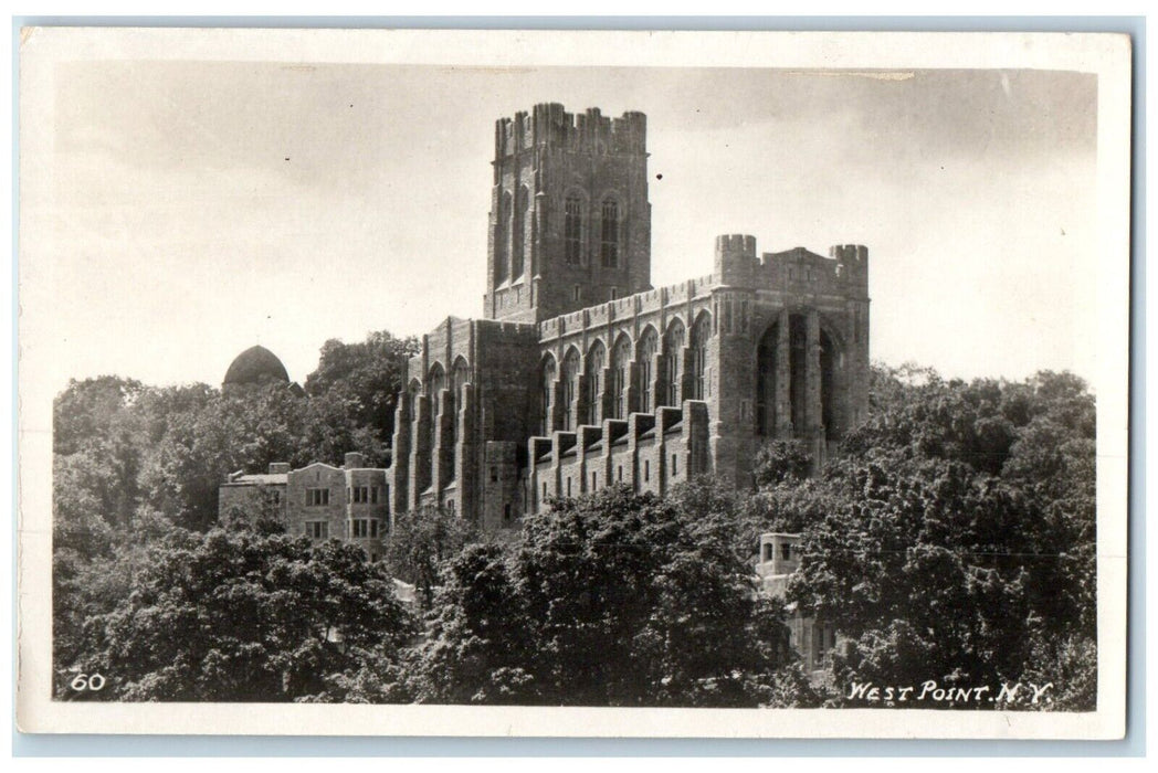 c1910's View Of Cadet Chapel West Point New York NY RPPC Photo Antique Postcard