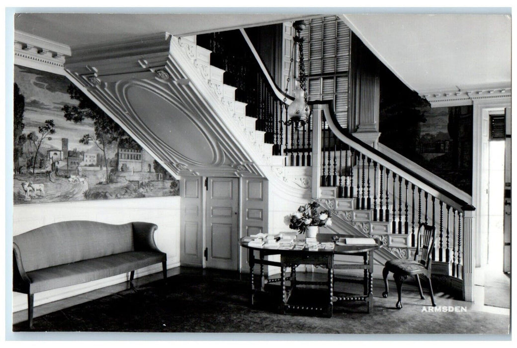 The Moffatt Ladd House Armsden Interior View Portsmouth NH RPPC Photo Postcard