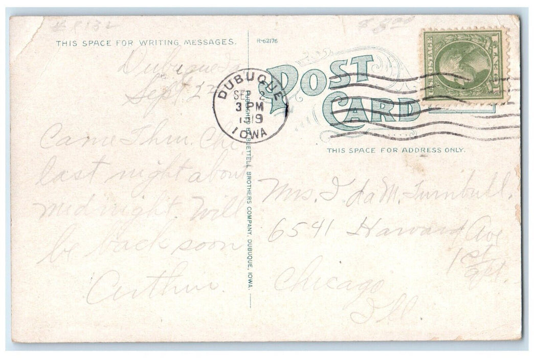 1919 Exterior View Monastery Home Trappist Monks Dubuque Iowa Antique Postcard