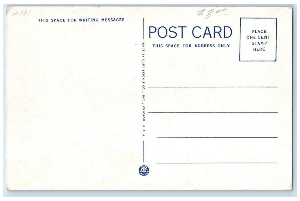 1920 Interior Mayfair Auditorium Radio Station K M A Shenandoah Iowa IA Postcard