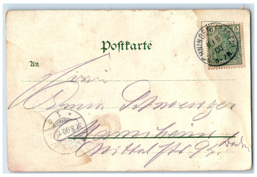 1900 Greetings from Villingen-Schwenningen Germany Multiview Postcard