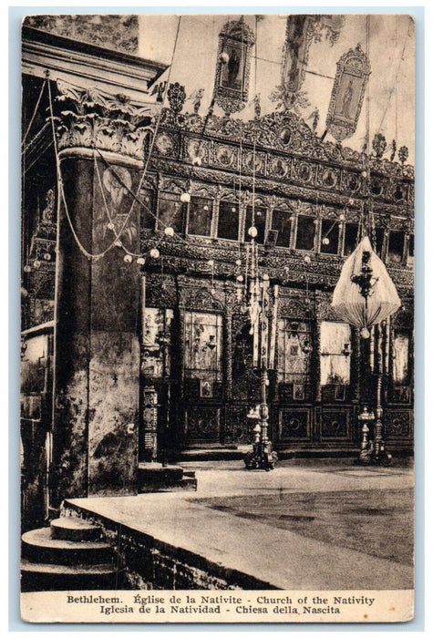 c1910 Church of Nativity Betlehem West Bank Palestine Unposted Postcard