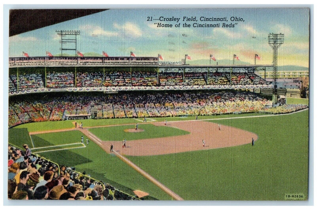 Crosley Field Cincinnati Ohio Home Of The Cincinnati Reds Fort Knox KY Postcard