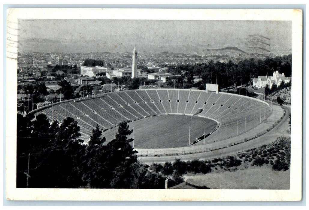 1958 Aerial View California Memorial Stadium University Of California Postcard