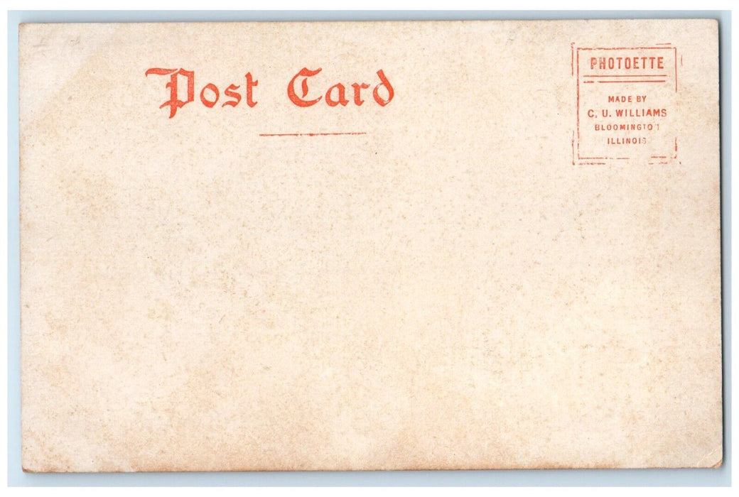 c1905 C. B. & Q. Station Locomotive Train Creston Iowa Antique Vintage Postcard