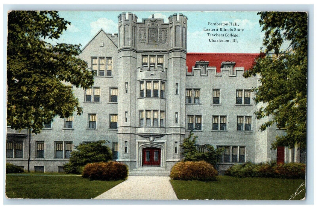 1924 Pemberton Hall Eastern Illinois State Teachers College Charleston Postcard