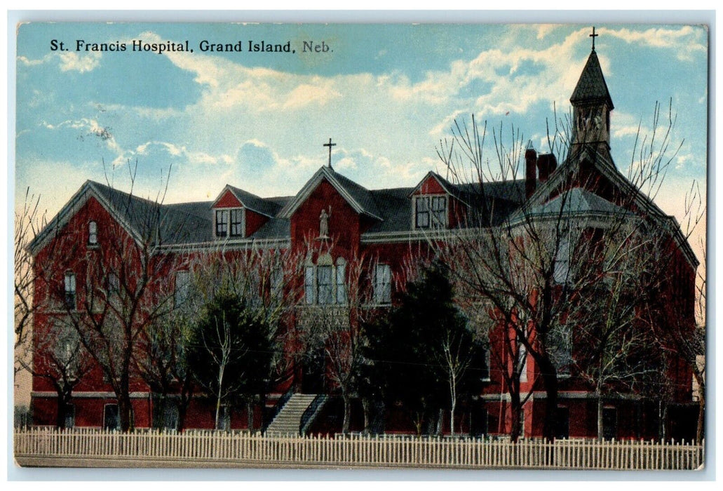 c1930's St. Francis Hospital Building Grand Island Nebraska NE Vintage Postcard