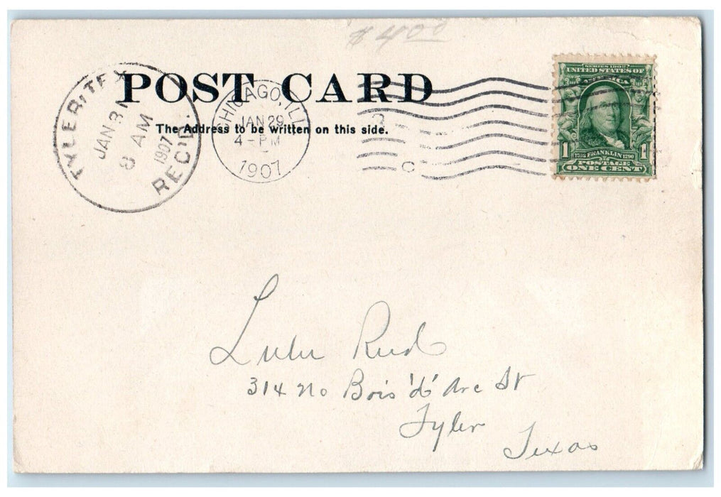 1907 Exterior View university Chicago Kent Theatre Chicago Illinois IA Postcard